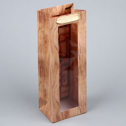 Пакет подарочный под бутылку, упаковка, «Пожелания», 36×13×10 см