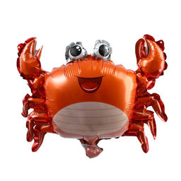 Цена за 5 шт. Воздушный шар фольгированный 14" «Весёлый краб», фигура, для палочки
