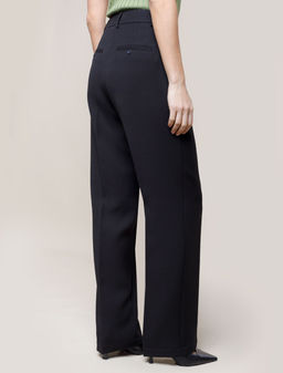 Прямые брюки из супер-плотной эластичной поливискозы