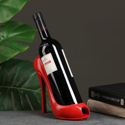 Подставка для бутылки «Туфля», красная, 23×9×19 см