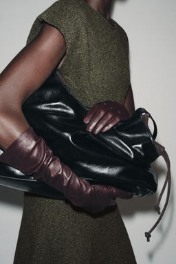 100% LEATHER LONG GLOVES