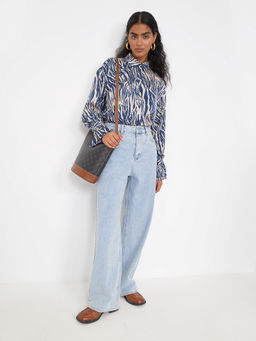 Рубашка с абстрактным принтом B2903/fleur