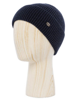 Шапка муж. каш+шерсть+виск LB-N88125 d.blue