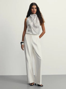 Брюки прямого кроя с содержанием льна / Zarina