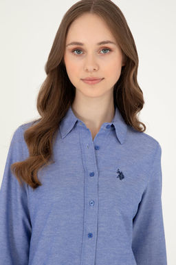 Женская базовая рубашка Saks с длинным рукавом Неожиданная скидка в корзине - U.s. polo assn фото 2