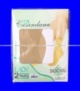 Цена за 10 пар. Casandhud носки капрон женские бежевые с пяткой