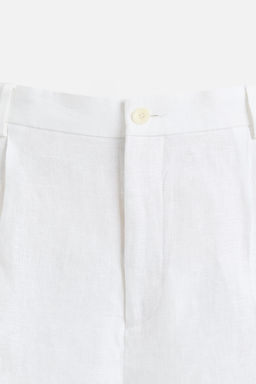 100% LINEN PLEATED TROUSERS - Zara фото 9