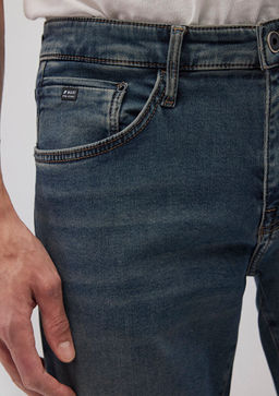 Jake Pro Sport Puslu Indigo Mavi Jean Pantolon