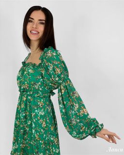 Платье Лапси (зеленый) - Nadi bordo фото 5