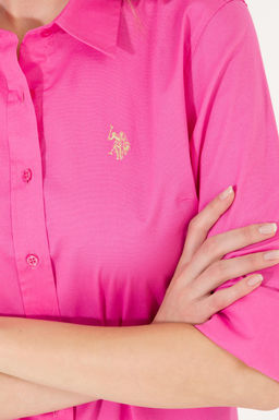 U. S. Polo Assn Женская розовая базовая рубашка с длинным рукавом - U.s. polo assn фото 7