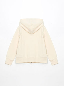 Kap??onlu K?z ?ocuk Fermuarl? Sweatshirt