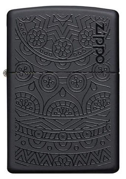 Зажигалка ZIPPO Черный мотив | Tone on Tone Design 29989