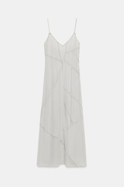 VESTIDO MIDI COMBINADO / Turquesa claro - Zara фото 5