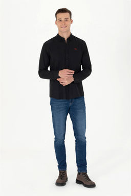 U. S. Polo Assn Мужская черная базовая рубашка с длинным рукавом - U.s. polo assn фото 11