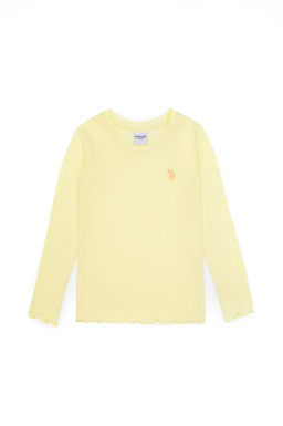 K_z _ocuk Sar_ Bisiklet Yaka Basic Sweatshirt Sepette S_rpriz _ndirim - U.s. polo assn фото 2