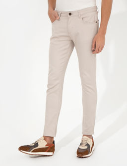 Bej Slim Fit Kanvas Pantolon