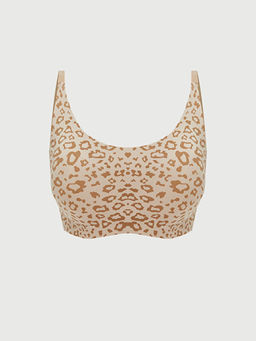 Balensiz Yar?m Dolgulu Leopar Desenli Sporcu S?tyeni