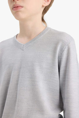 Okul V Yaka Triko Kazak Erkek _ocuk - Defacto фото 7