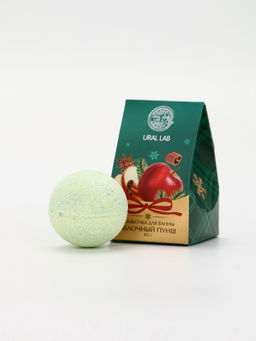 Цена за 2 шт. Бомбочка для ванны, 40 г, аромат яблочный пунш, Ural Lab