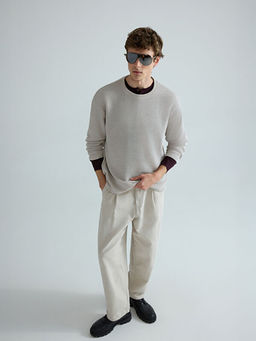 Bisiklet Yaka Erkek Triko Kazak