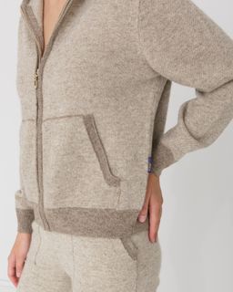 Кофта из 100% шерсти с капюшоном BS