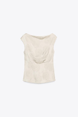 JACQUARD ASYMMETRIC TOP - Zara фото 7