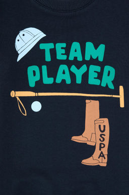 Erkek _ocuk A__k Lacivert Sweatshirt Sepette S_rpriz _ndirim - U.s. polo assn фото 3
