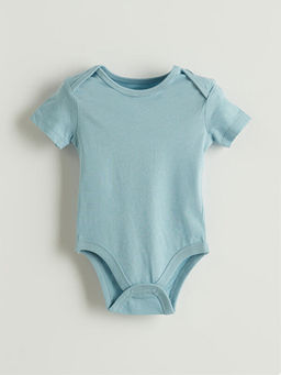 Bisiklet Yaka Basic Erkek Bebek ??t??tl? Bodysuit 3l?