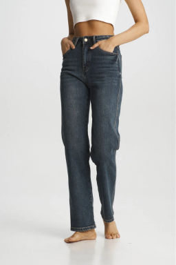 Джинсы Stright с потертостями Dark Blue - Erist store фото 8