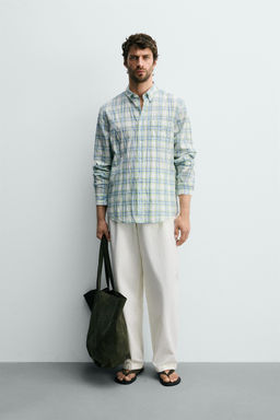 BERMUDA RELAXED FIT LINO - VISCOSA / Negro - Zara фото 11