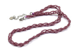 Бусы короткие Косичка из граната шарик с гранями 2мм, 38см - Радуга камня фото 2