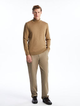 Bal?k?? Yaka Uzun Kollu Erkek Triko Kazak