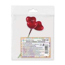 Blumentag VDF-02 Декоративные элементы 6 х 3 шт. 3 см 01 сердце  фото 3