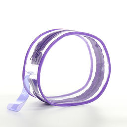 Цена за 2 шт. Косметичка на молнии для бассейна, с ручкой, фиолетовая/прозрачная