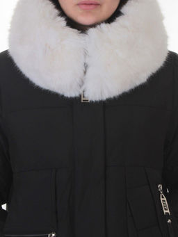 M-M02 BLACK Куртка зимняя женская (200 гр. холлофайбер)