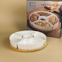 142-159 Менажница 29см BAMBOO на подставке в под.уп.(х12) - Lenardi фото 2