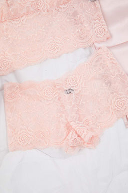 Lacivert 3lu Ceyiz Set Ust Dantel, Alt Saten Ask?l? Kulotlu Dokuma Pijama Tak?m? THMAW26PT00077 - Trendyolmilla фото 35