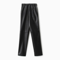 Брюки женские из экокожи MINAKU: Eco leather, чёрные, размер 52