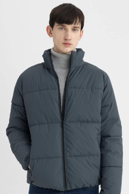 Sisme Mont Su Itici Slim Fit Dar Kesim Dik yaka Fermuarl? Cepli Astarl? - Defacto фото 2