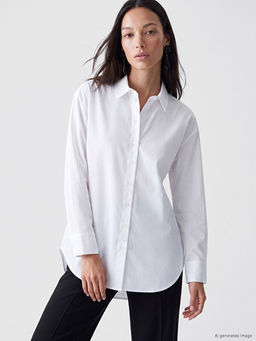 Oversize Poplin Kad?n G?mlek Tunik