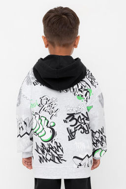 КР 302743-1/речной перламутр,граффити к562 джемпер (толстовка) для мал