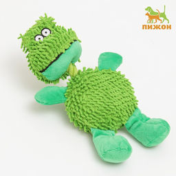 Игрушка текстильная Косматый дино , 32 х 19 см, зелёная