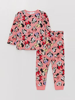 Minnie Mouse Bask?l? K?z Bebek Pijama Tak?m