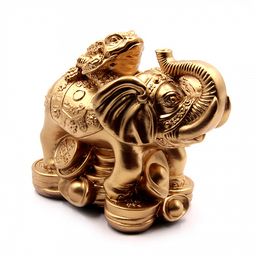 Фигурка Фен Шуй Жаба богатства на слоне на Процветание 13см-16см 950гр ХРУПКОЕ