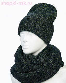 55335-1 Комплект женский (колпак+снуд) (56-58) - Static фото 7