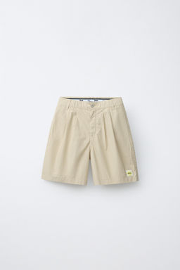 BERMUDA POPEL?N PINZAS PENN  / Beige claro