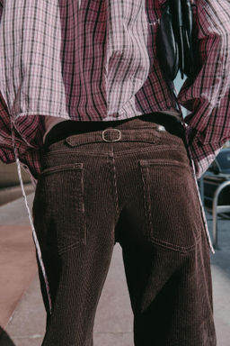 STRAIGHT-LEG CORDUROY TROUSERS - Zara фото 12