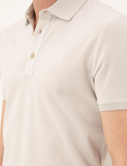 A__k Gri Slim Fit Polo Yaka Merserize T-shirt