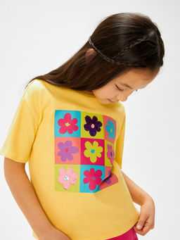 ACOOLA / Футболка детская для девочек Porto ярко желтый  фото 3