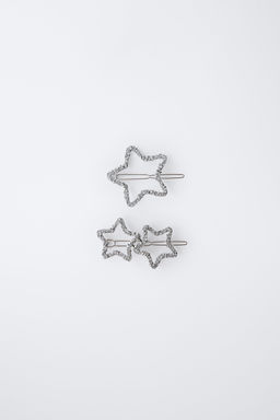 3-PACK OF GLITTER STAR HAIR CLIPS